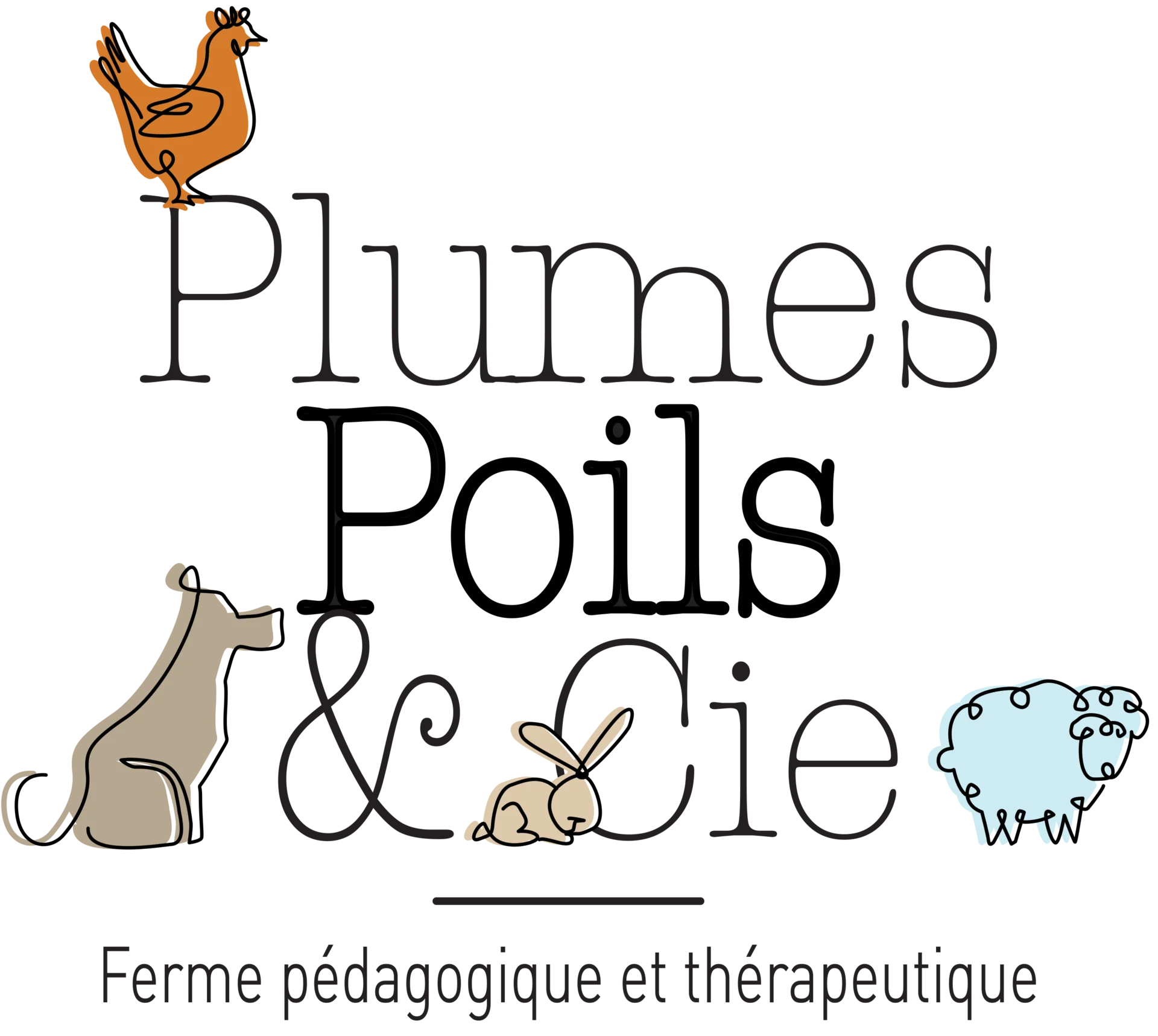 Logo Plumes Poils & Compagnie - Ferme pédagogique itinérante